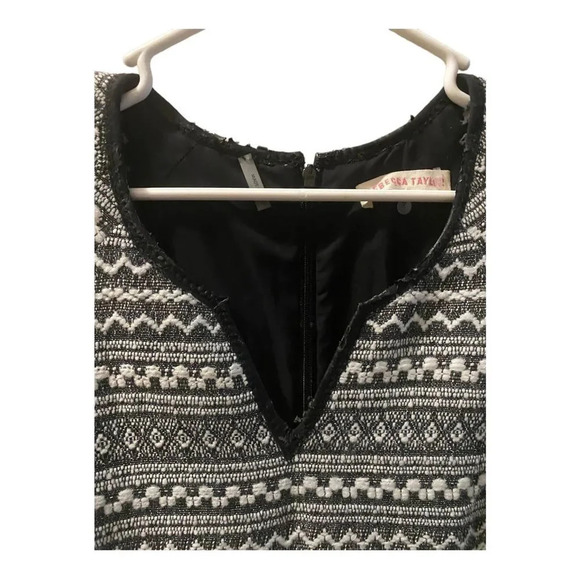 Rebecca Taylor Tweed dress with leather and zipper - Picture 2 of 7